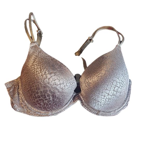 Gillian & O’Malley 34B BRA Brown Shimmer Padded Push Bra NWT - Picture 1 of 4